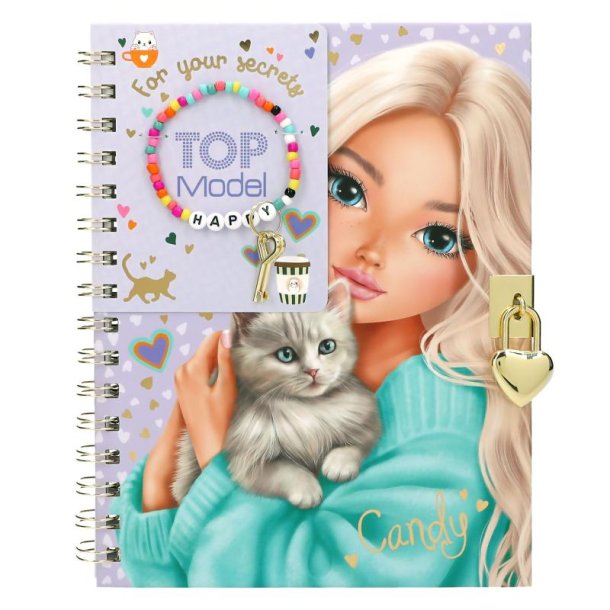 TOPModel Dagbog m/l�s og armb�nd