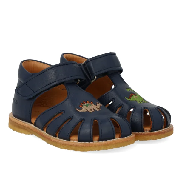 Angulus Sandal Begynder med Dinobroderi Navy