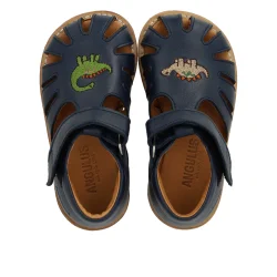 Angulus Sandal Begynder med Dinobroderi Navy
