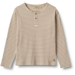 Wheat t-shirt LS Rib Moris Stone Stripe