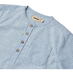 Wheat Skjorte Junior Bjrk Blue Stripe
