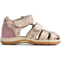 Wheat Sandal Frei Rose Flowers