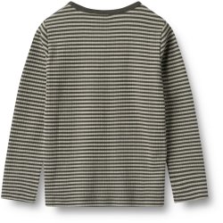 Wheat t-shirt LS Rib Stig Winter Forest Stripe