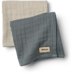 Wheat Stofbleer 2-pak Kaya Muslin Stormy Weather