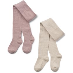 Wheat Strmpebukser Uld 2-pak Lace Karla Dry Rose