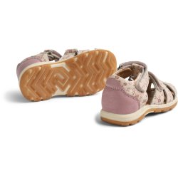 Wheat Sandal Frei Rose Flowers
