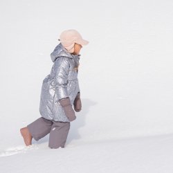 Wheat Vinterjakke Junior Puffer Luna Silver Flower Meadow