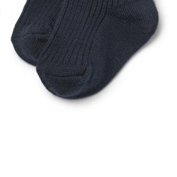 Wheat Sokker Uld 2-pak Ziggy Rib Navy 