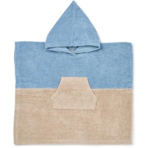 Wheat Poncho Baby Lille Blue Summer
