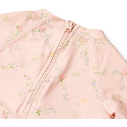 Wheat UV-Svmmedragt SS Cas Powder Checked Flowers