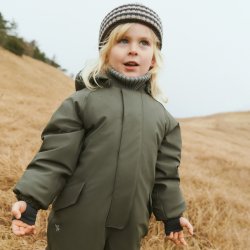 Wheat Strik Hue Beanie Topper Charcoal Melange