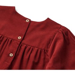 Wheat Kjole LS Junior Elvira Cherry Red