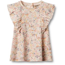 Wheat Kjole SS Baby Ruffle Bright Flowers