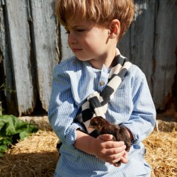 Wheat Skjorte Junior Bjrk Blue Stripe