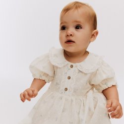 Wheat Kjole SS Baby Adele Blue Flowers