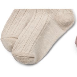 Wheat Sokker Uld 2-pak Lace Nora Dry Rose