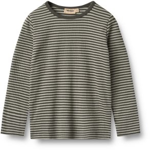 Wheat t-shirt LS Rib Stig Winter Forest Stripe