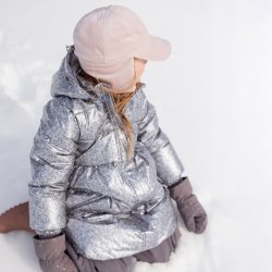 Wheat Vinterjakke Junior Puffer Luna Silver Flower Meadow