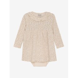 Minymo Kjolebody LS Rib AOP pink Champagne