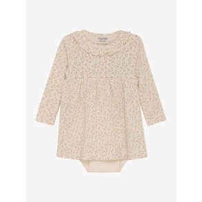 Minymo Kjolebody LS Rib AOP pink Champagne