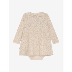 Minymo Kjolebody LS Rib AOP pink Champagne