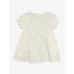 Minymo Kjole SS AOP Eggnog