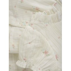 Minymo Kjole SS AOP Eggnog