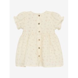 Minymo Kjole SS AOP Eggnog