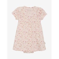 Minymo Kjolebody SS AOP Rib Pink Dogwood