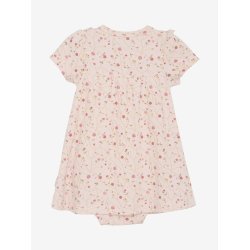 Minymo Kjolebody SS AOP Rib Pink Dogwood