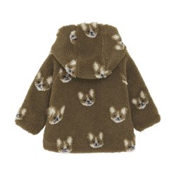 Minymo Jakke Fleece Teddy Sepia