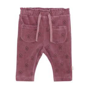 Minymo Sweatpants AOP Velour Deco Rose