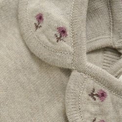 Minymo Bluse LS Strik Pullover Brown Melange 