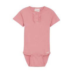 Minymo Body SS Rib Strawberry Pink
