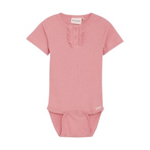 Minymo Body SS Rib Strawberry Pink