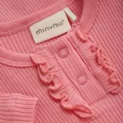 Minymo Body SS Rib Strawberry Pink