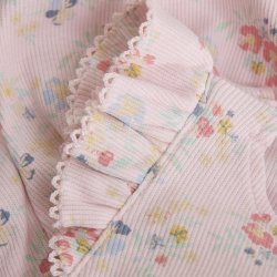 Minymo Sommerdragt SS Suit Rib AOP Rosen Quartz