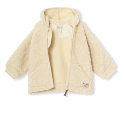 Mini A Ture Fleecejakke Liff Teddyfleece Angora Creme