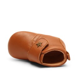 Bisgaard Hjemmesko Velcro "STAR" Cognac