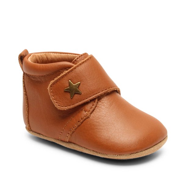 Bisgaard Hjemmesko Velcro "STAR" Cognac