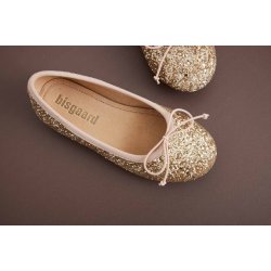 Bisgaard Ballerina Sko Lucy Gold Glitter
