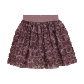 Minymo Nederdel Skirt Mesh Flowers Deco Rose