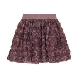 Minymo Nederdel Skirt Mesh Flowers Deco Rose