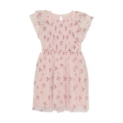 Minymo Kjole SS Glitter AOP Rosen Quartz