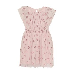 Minymo Kjole SS Glitter AOP Rosen Quartz