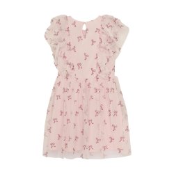 Minymo Kjole SS Glitter AOP Rosen Quartz