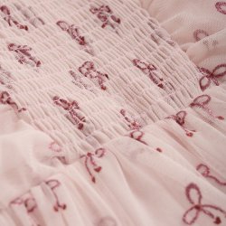 Minymo Kjole SS Glitter AOP Rosen Quartz