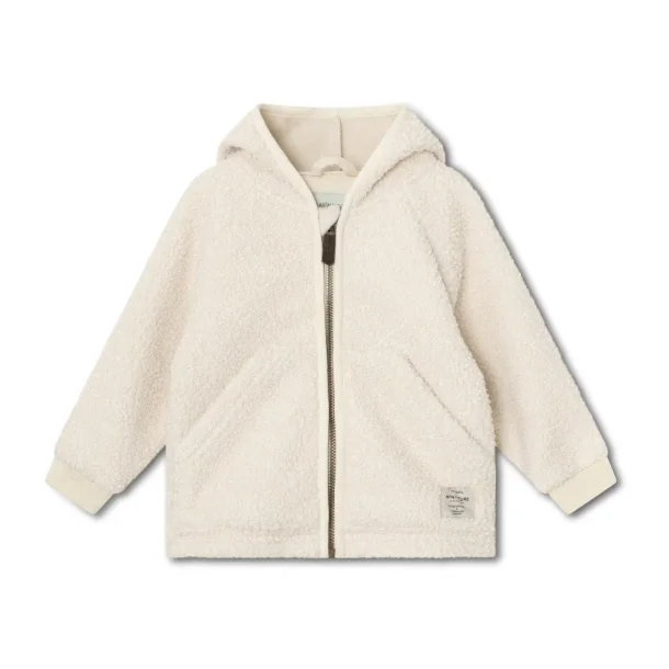 Mini A Ture Fleecejakke MatLiff Teddyfleece Angora Cream