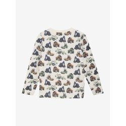 Minymo T-shirt LS AOP Eggnog