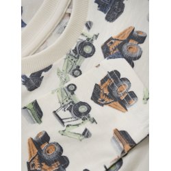 Minymo T-shirt LS AOP Eggnog